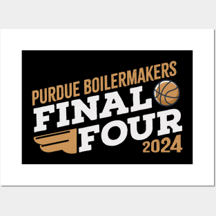 Purdue Boilermakers Final Four 2024 Dark Posters and Art